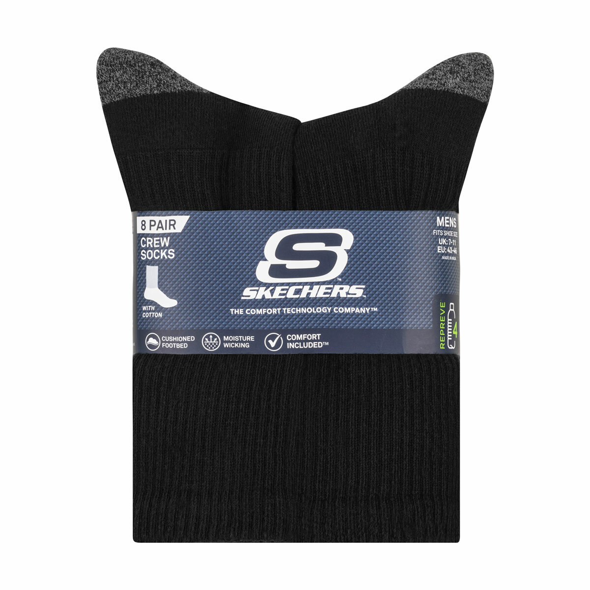 Skechers Men's Crew Sock 8 Pack