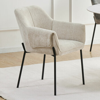 Manila Natural Fabric Dining Chair, 2 Pack