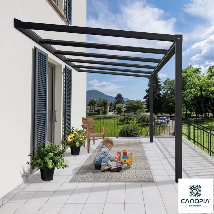 Palram Canopia Stockholm 11ft 2 X 12ft 2 3 4 X 3 7m Aluminium Patio Cover Costco Uk