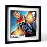 Captain Marvel framed stamps
