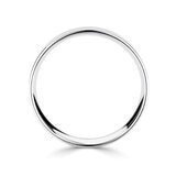 5.0mm Basic Light Court Wedding band. 18ct White Gold