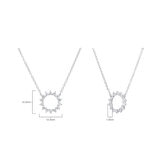 0.49ctw Round Brilliant Cut Diamond Circle Pendant, 18ct White Gold
