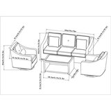 SunVilla Pelington 4 Piece Deep Seating Set 