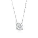 0.50ctw Marquise & Princess Cut Diamond Pendant, 14ct White Gold