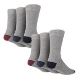 Tore Mens Heel and Toe Crew Socks, 2 x 3 Pack