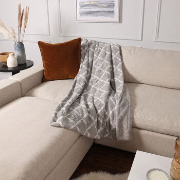 Life Comfort Reversible Sherpa Throw in 3 colours, 152 x 177cm