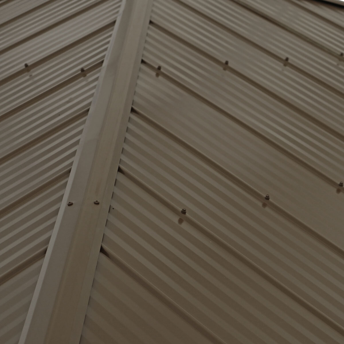 Yardistry 12ft x 12ft (3.6 x 3.6m) Wooden Gazebo with Peaked Aluminium Roof