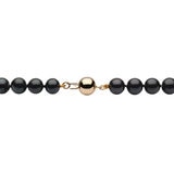 Black Pearl Bracelet, 18ct Yellow Gold Clasp