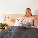 Panda 100% Bamboo Dark Grey Duvet Cover Set in 4 Sizes