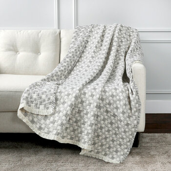 Life Comfort Reversible 100% Cotton Gauze Throw in 4 Colours, 127 x 162 cm