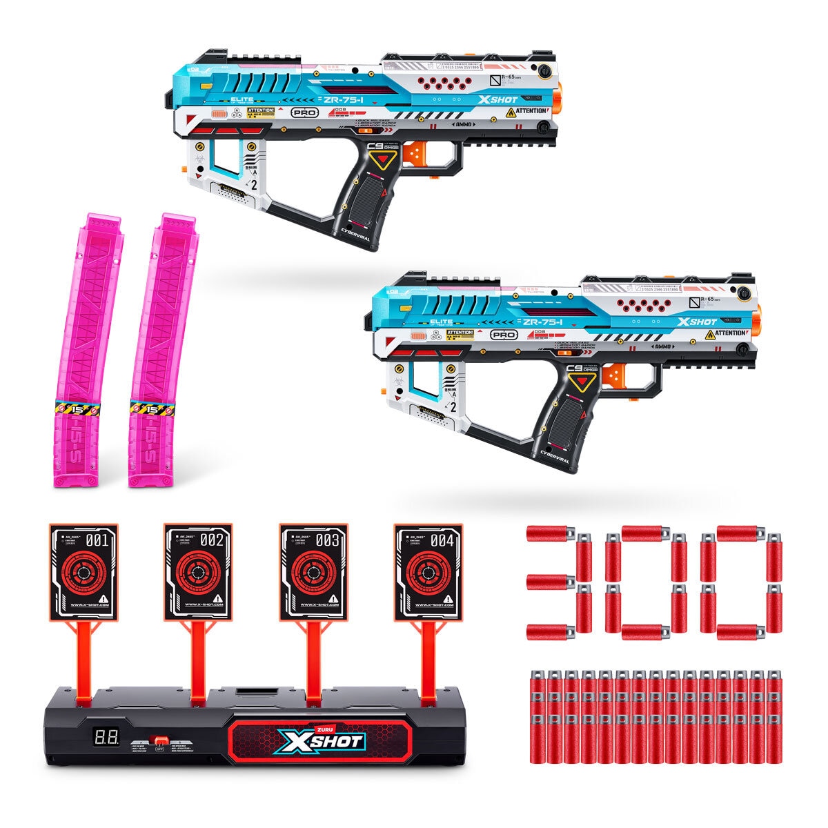XSHOT SKINS Pro Series Fury-X and Electronic Target Pack by ZURU (14+ Years)