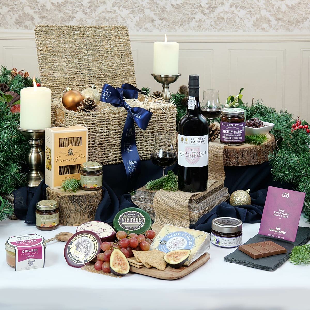 The Ruby Port & Stilton Christmas Hamper
