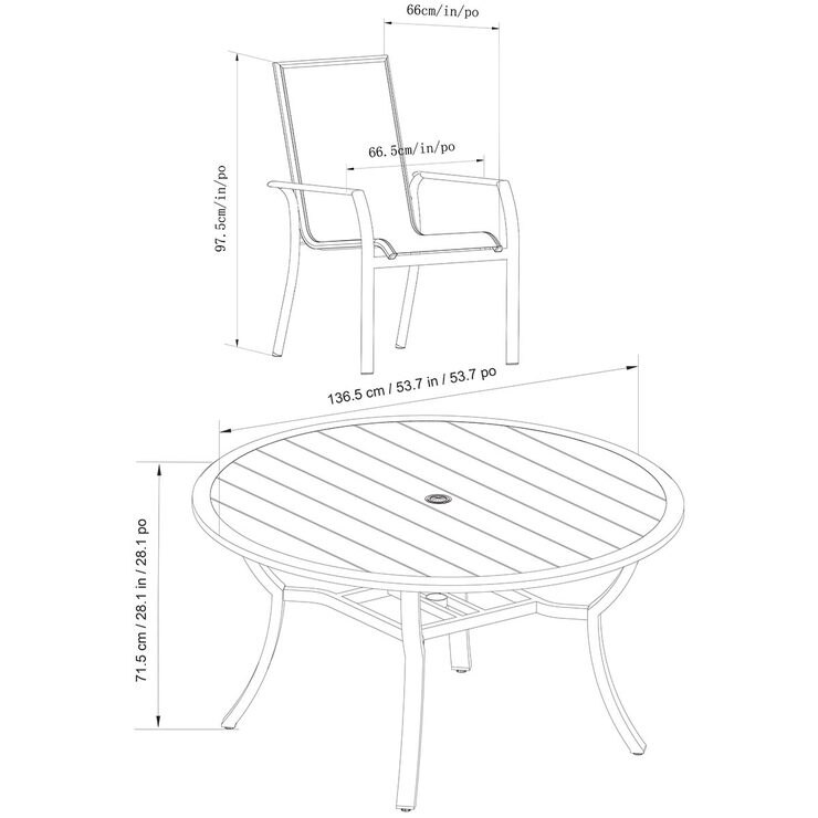 Sunvilla 5 Piece Sling Dining Patio Set + Cover Costco UK