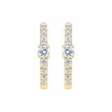 0.20ctw Round Brilliant Cut Diamond Hoop Earrings, 14ct Yellow Gold 0.20ctw Round Brilliant Cut Diamond Hoop Earrings, 14ct Yellow Gold