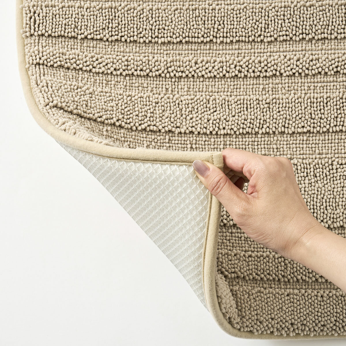 Evergrace Home Chenille Memory Foam Bath Mat in Taupe, 61 x 91 cm