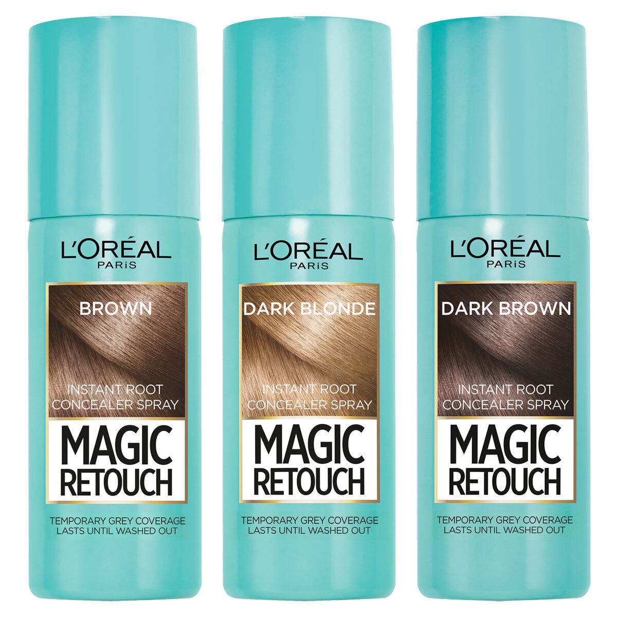 L'Oreal Magic Retouch Instant Root Concealer Spray, 3 x 75ml - Available in 3 Colours