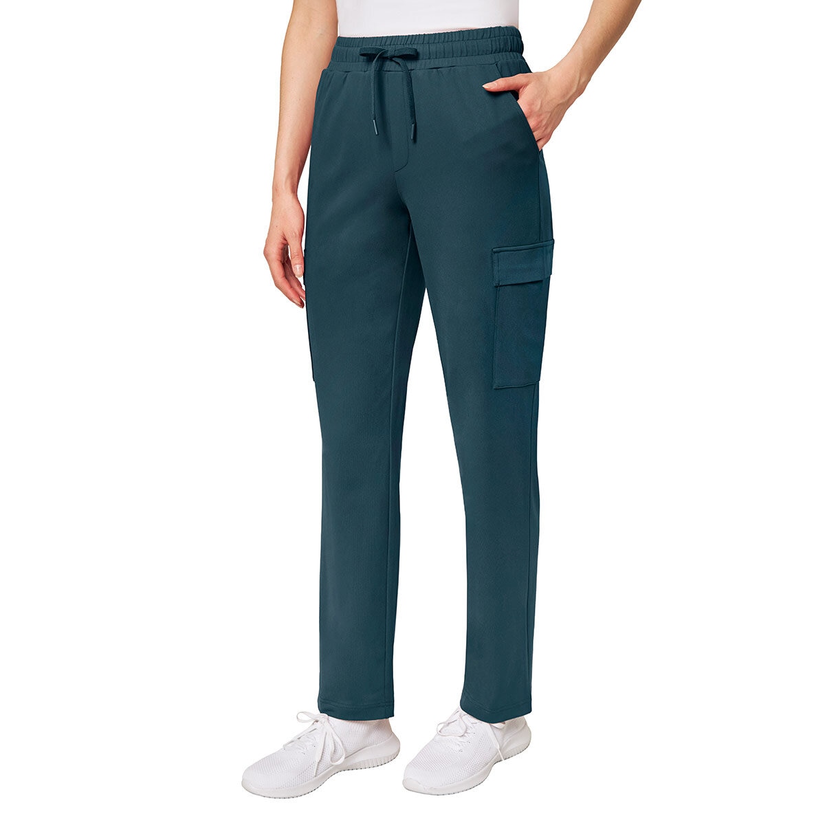 Mondetta Ladies Cargo Pocket Pant in Teal