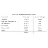 C-Weed Snack Roasted Korean Seaweed Flakes, 3 x 80g