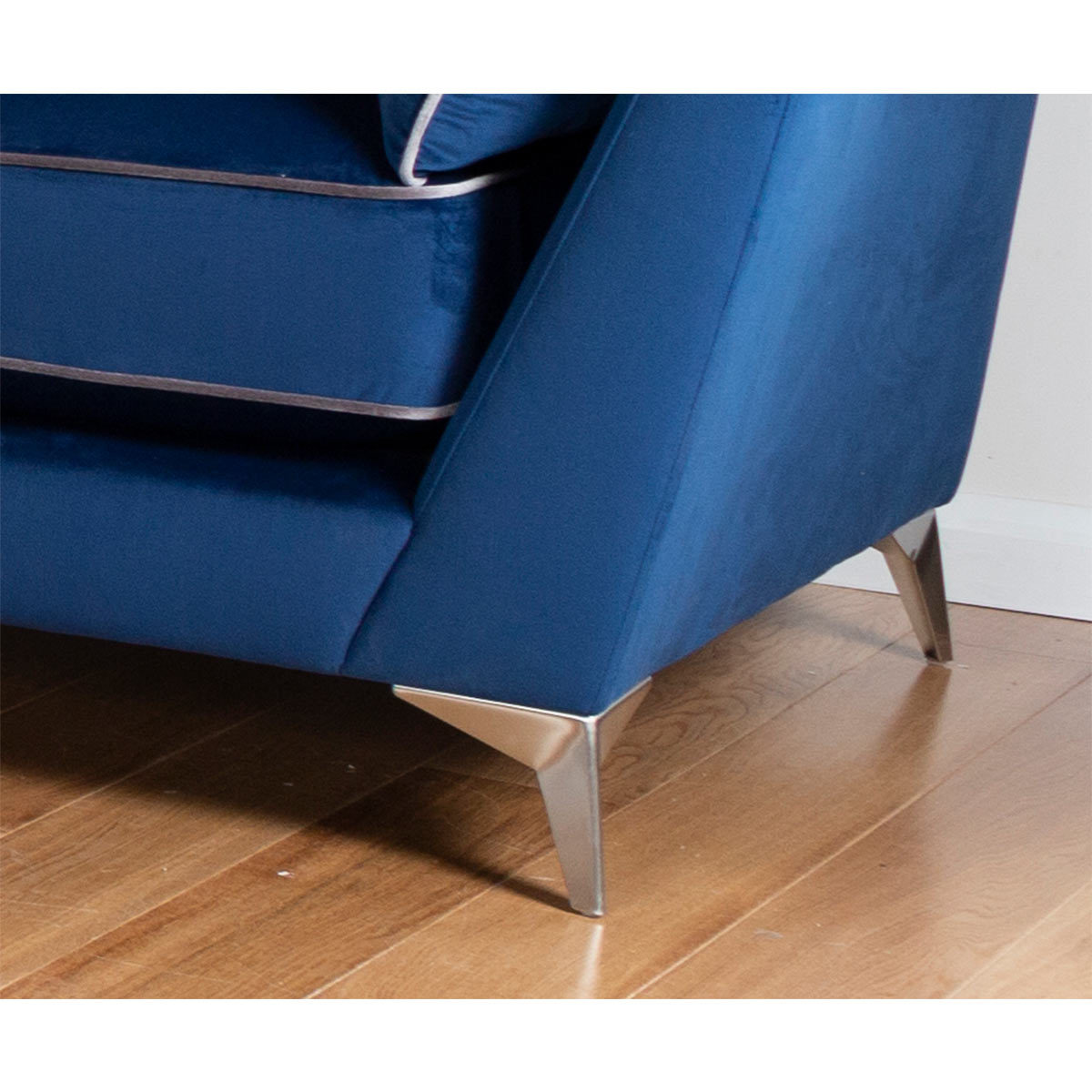 Roko Blue Velvet 3 Seater Sofa Costco UK