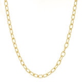 14ct Yellow Gold Diamond Cut Bead Rolo Necklace