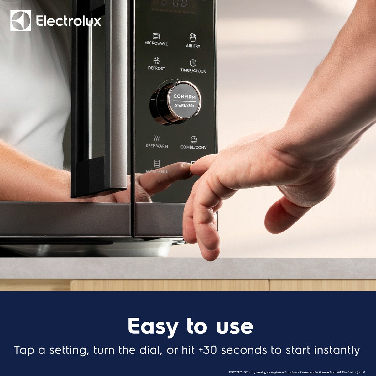 Lifestyle showing easy to use microwave Lifestyle showing easy to use microwave