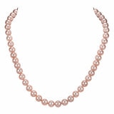 8-8.5mm Cultured Freshwater Pink Pearl Necklace, 18ct Rose Gold