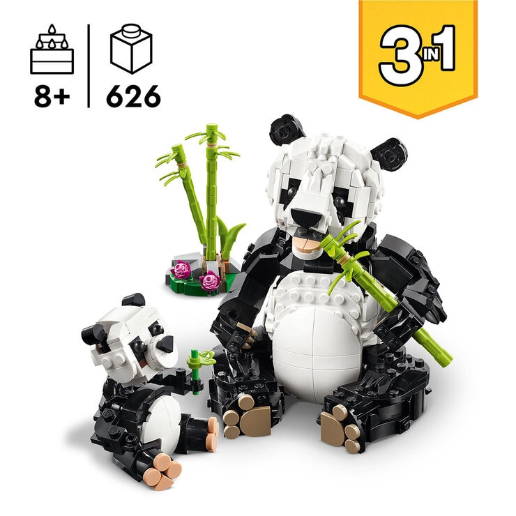 LEGO Creator Wild Animals: Panda Family - Model 31165 (8+ Years)