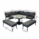 Bramblecrest Antibes 4 Piece Deep Seating Corner Patio Set