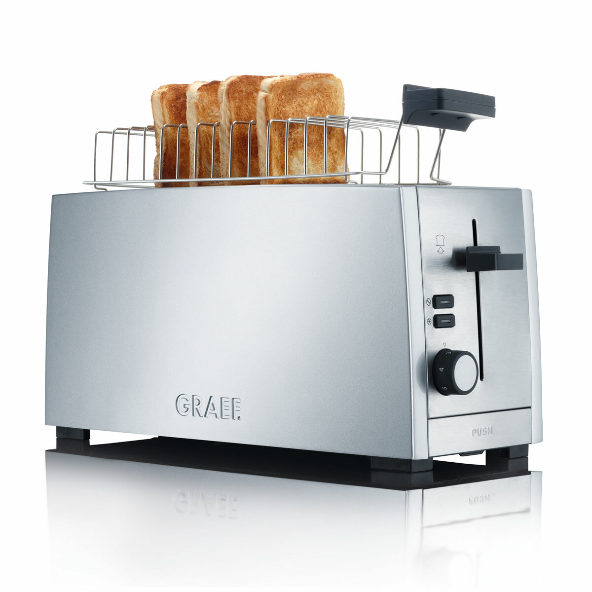 Graef 1.2L Kettle & 4 Slice Toaster Bundle in Silver Graef 1.2L Kettle & 4 Slice Toaster Bundle in Silver