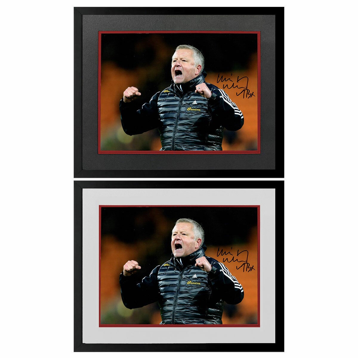 Chris Wilder Signed Sheffield United 16x12 Image Deluxe Mount Frame in 2 Options