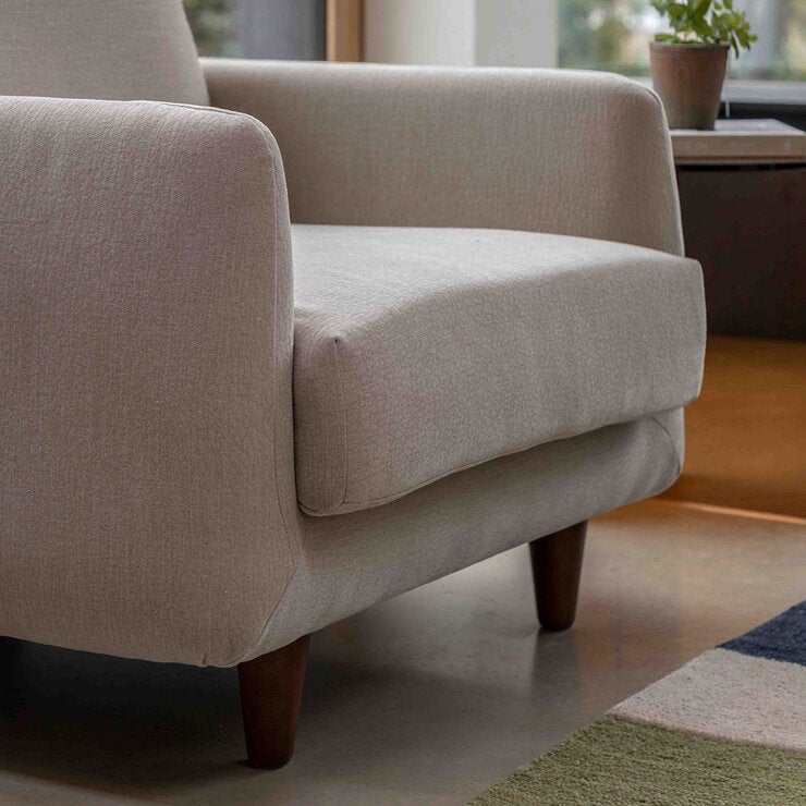 Gallery Oakwood Natural Fabric Armchair
