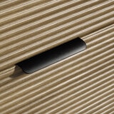 Close up of handle of the drawer of Ove Archie 910mm in Walnut