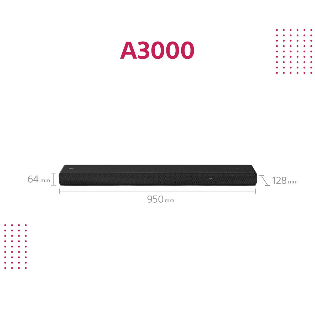Buy Sony HTA3000 3.1 Ch, 250W, Soundbar with Dolby Atmos, Built-in Subwoofer and Bluetooth, HTA3000.CEK at Costco.co.uk