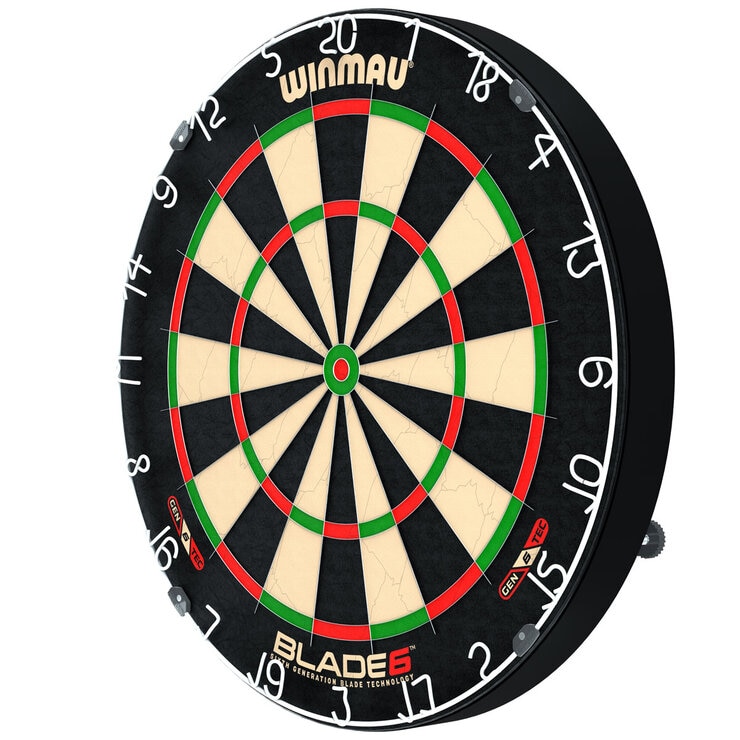 Winmau Blade 6 Dartboard with Darts & Oche Line