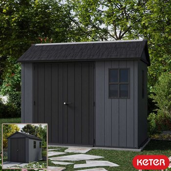 Keter Newton Plus 9ft 5" x 7ft 6" (2.9 x 2.3m) Storage Shed in 2 Configurations