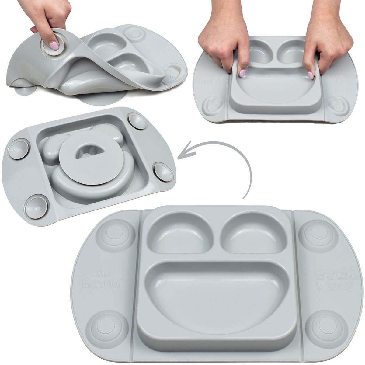 Easymat Mini Divided Suction Weaning Plate Assortment