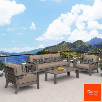 ATLeisure Brookview 6 Piece Deep Seating Patio Set