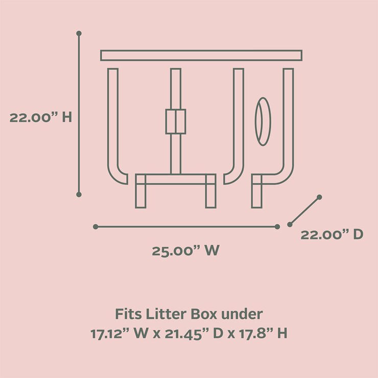 Staart Dyad Wooden Cat Litter Box in Mocha Walnut Costco UK