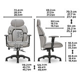DPS® Centurion Gaming Chair with Adjustable Headrest, White