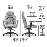 DPS® Centurion Gaming Chair with Adjustable Headrest, White