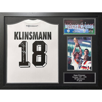 Jürgen Klinsmann Signed Framed Germany Shirt