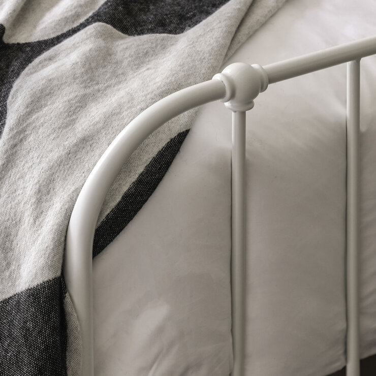 Gallery Loughton Cream Metal Bed Frame, Single