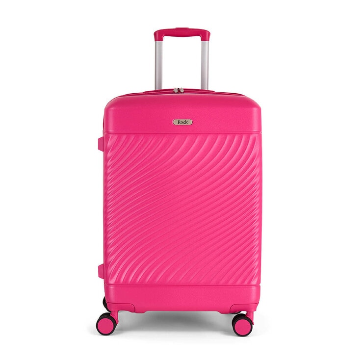 ROCK Love Island Medium Suitcase Pink ROCK Love Island Medium Suitcase Pink