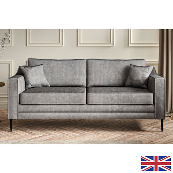 Aspen Grey Velvet 3 Seater Sofa
