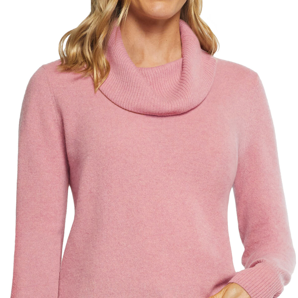 Pink cowl neck sweater online