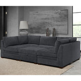Thomasville Tisdale Dark Grey 6 Piece Modular Fabric Sofa