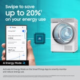 Samsung DV90F09F4SU1 9kg Heat Pump Dryer, A+++ Rated in Dark Steel