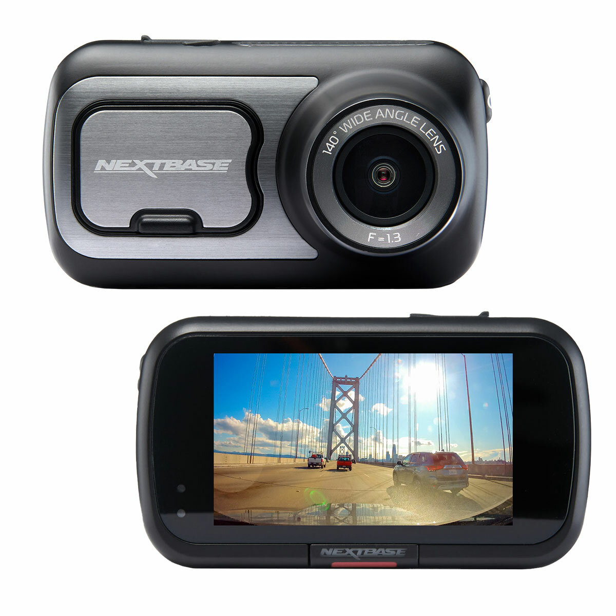 Front and back image of Nextbase 422GW dashcam Front and back image of Nextbase 422GW dashcam