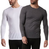 32 Degrees Men's Long Sleeve Heat T-Shirt, 2 Pack