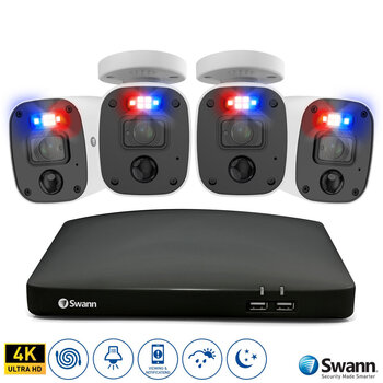 Swann 8 Channel 2TB DVR Recorder with 4 x 4K Enforcer™ Bullet Cameras, SWDVK-856804MQB-EU